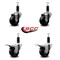 Service Caster 3'' Phenolic Swivel 1-1/8'' Expand Stem Caster Set 2 Total Lock Brakes, 4PK SCC-EXTTL20S314-PHS-2-S-2-118 - alternate 5